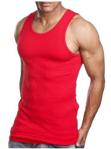 ToBeInStyle Men's A-Shirt Tank Top Muscle Shirt RED